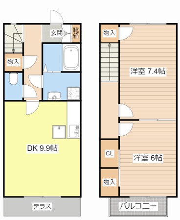 フィールドリバー1号館の物件間取画像